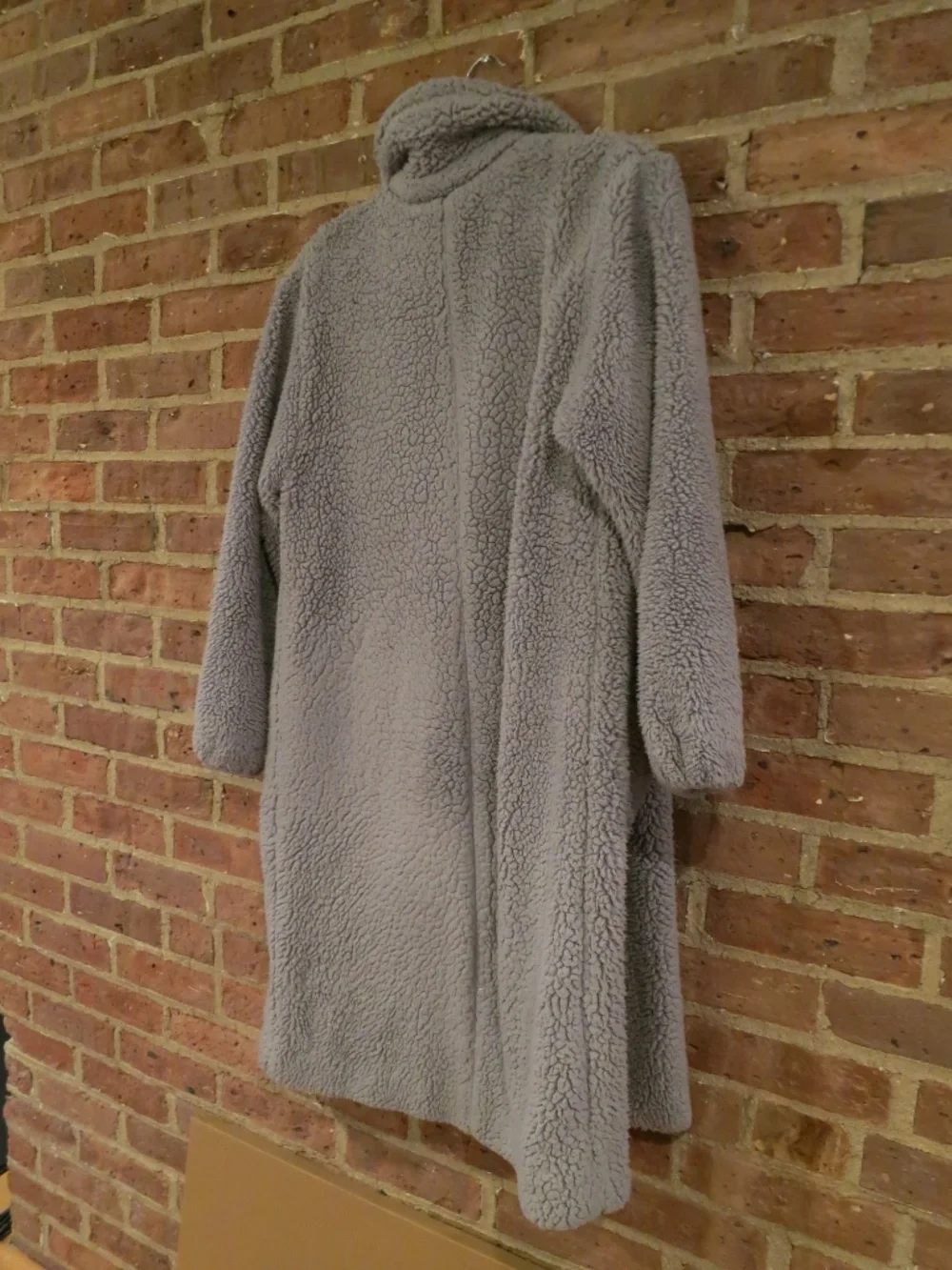 Free People Tessa Dusty Blue Grey Longline Teddy Coat | Small